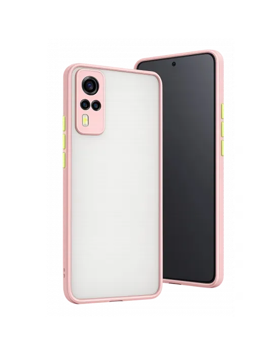 Vivo Y53s Kılıf Montreal Silikon Kapak - Pembe