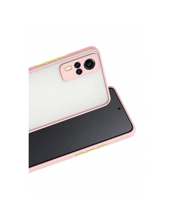 Vivo Y53s Kılıf Montreal Silikon Kapak - Pembe