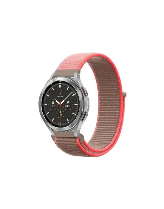 Watch 22mm Hasırlı Cırtcırtlı Kordon (saat Değildir) - Pembe