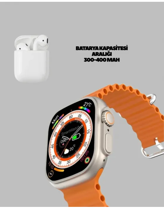 Watch 9 Max Akıllı Saat Sesli Görüşme Özellikli Kulaklık Seti