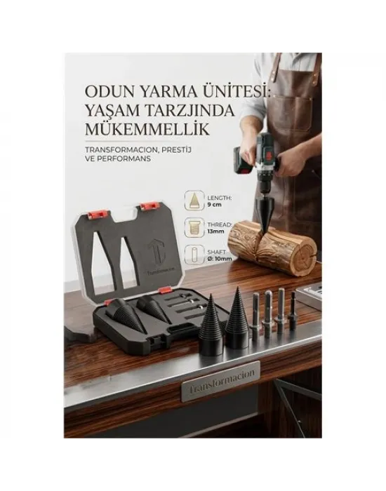 Weber Serisi: 6 Parçalı Profesyonel Çelik Odun Yarma Ahşap Ayırma ve Matkap Ucu Seti 722982
