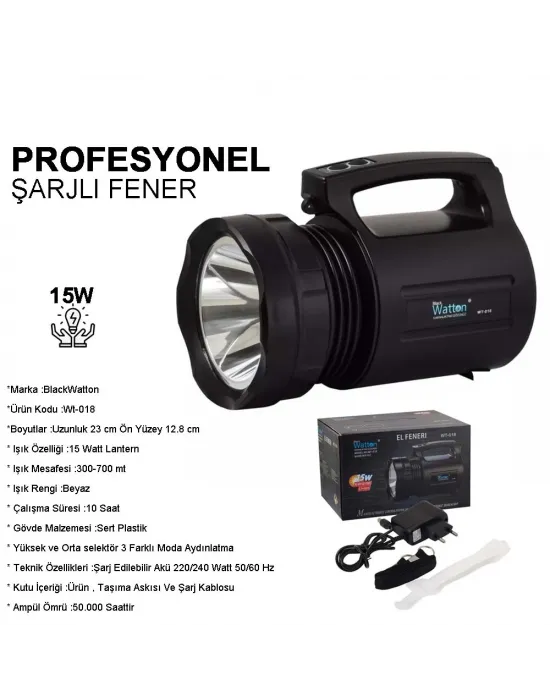 Wt-018 Profesyonel Büyük Avcı Feneri