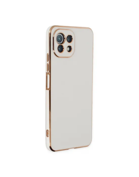 Xiaomi Mi 11 Lite Kılıf Volet Silikon - Beyaz