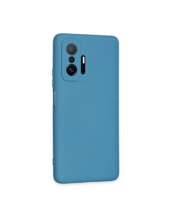 Xiaomi Mi 11t Pro Kılıf Nano İçi Kadife Silikon - Mavi
