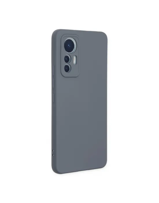 Xiaomi Mi 12 Lite Kılıf Nano İçi Kadife Silikon - Gri