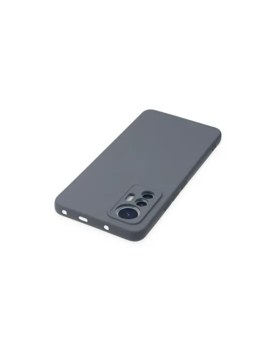 Xiaomi Mi 12 Lite Kılıf Nano İçi Kadife Silikon - Gri
