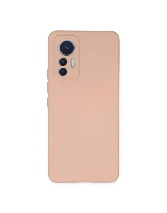 Xiaomi Mi 12 Lite Kılıf Nano İçi Kadife Silikon - Pudra