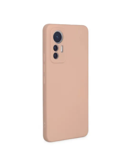 Xiaomi Mi 12 Lite Kılıf Nano İçi Kadife Silikon - Pudra