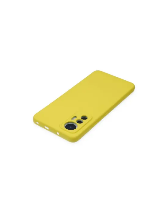 Xiaomi Mi 12 Lite Kılıf Nano İçi Kadife Silikon - Sarı