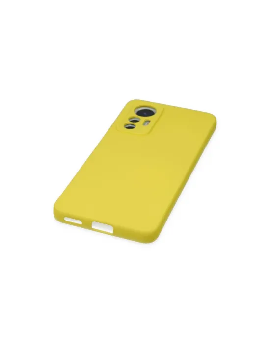 Xiaomi Mi 12 Lite Kılıf Nano İçi Kadife Silikon - Sarı