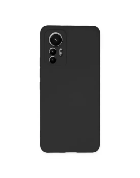 Xiaomi Mi 12 Lite Kılıf Nano İçi Kadife Silikon - Siyah