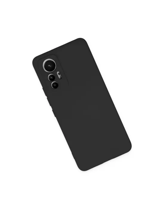 Xiaomi Mi 12 Lite Kılıf Nano İçi Kadife Silikon - Siyah