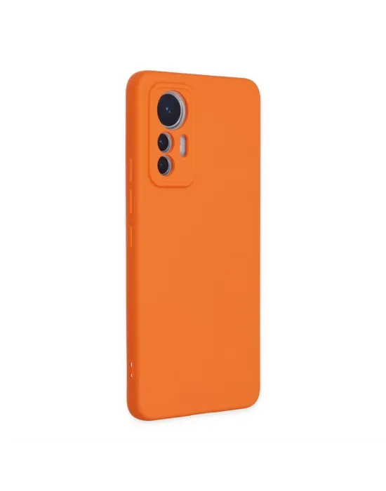 Xiaomi Mi 12 Lite Kılıf Nano İçi Kadife Silikon - Turuncu