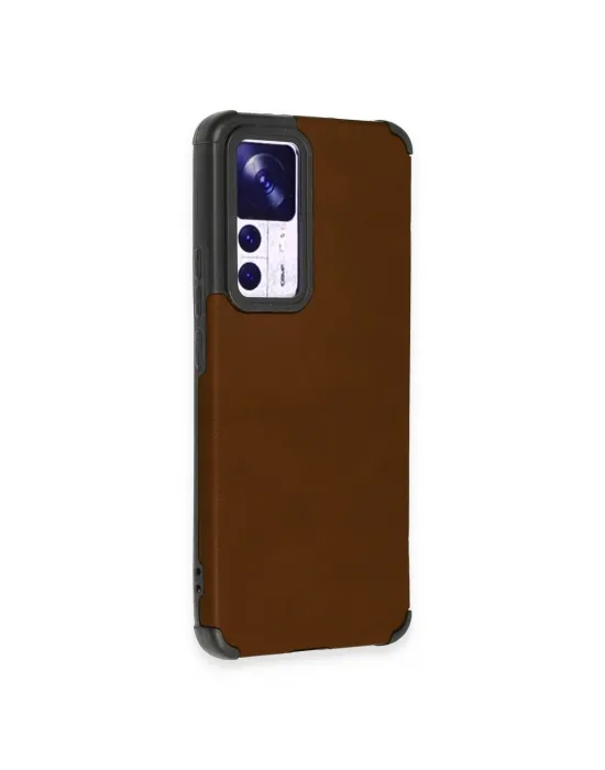 Xiaomi Mi 12t Kılıf Loop Deri Silikon - Kahverengi