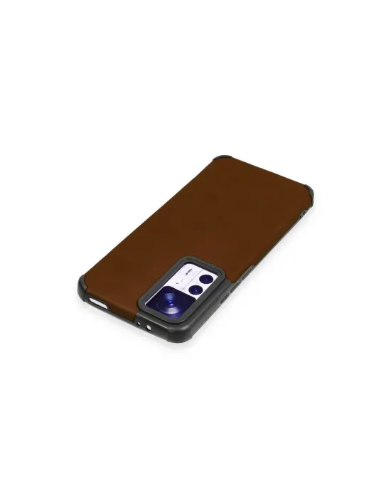 Xiaomi Mi 12t Kılıf Loop Deri Silikon - Kahverengi