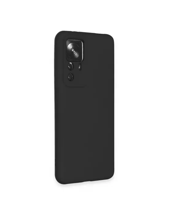 Xiaomi Mi 12t Pro Kılıf Nano İçi Kadife Silikon - Siyah