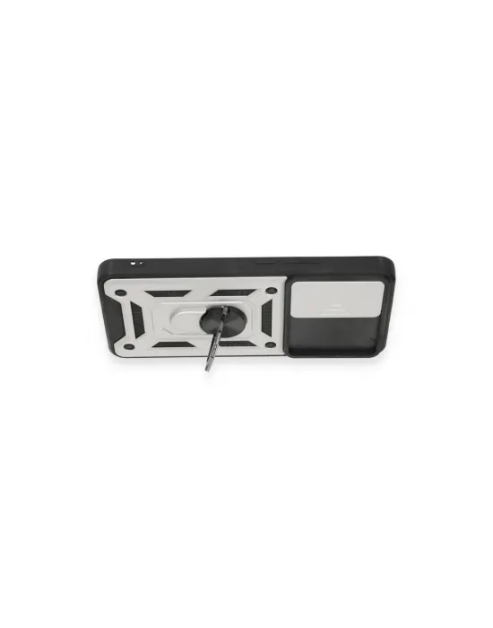 Xiaomi Mi 12t Pro Kılıf Pars Lens Yüzüklü Silikon - Gümüş