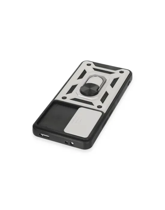 Xiaomi Mi 12t Pro Kılıf Pars Lens Yüzüklü Silikon - Gümüş