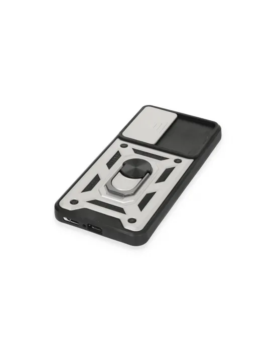Xiaomi Mi 12t Pro Kılıf Pars Lens Yüzüklü Silikon - Gümüş