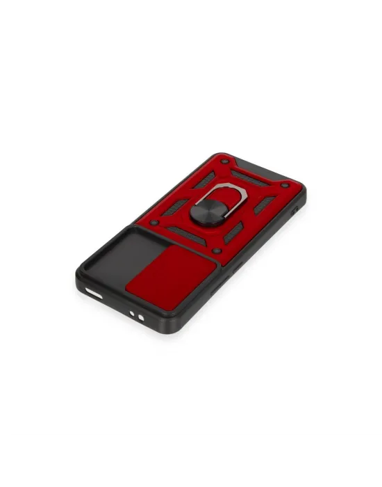 Xiaomi Mi 12t Pro Kılıf Pars Lens Yüzüklü Silikon - Kırmızı
