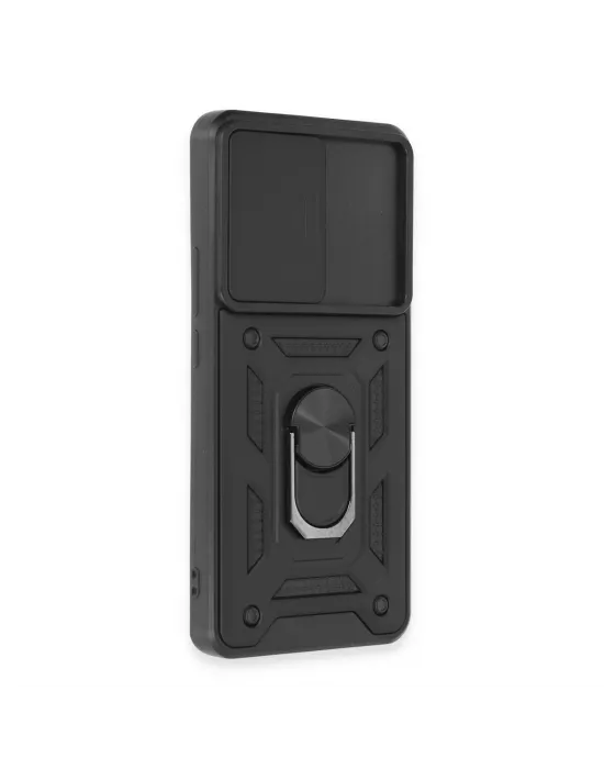 Xiaomi Mi 12t Pro Kılıf Pars Lens Yüzüklü Silikon - Siyah