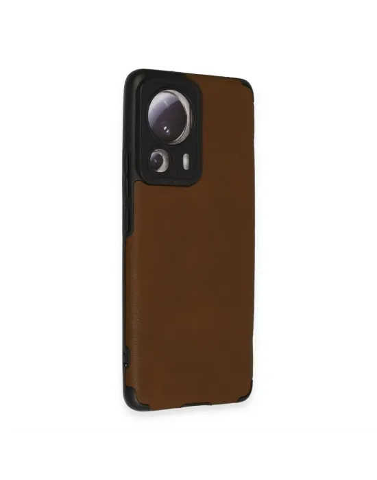 Xiaomi Mi 13 Lite Kılıf Loop Deri Silikon - Kahverengi