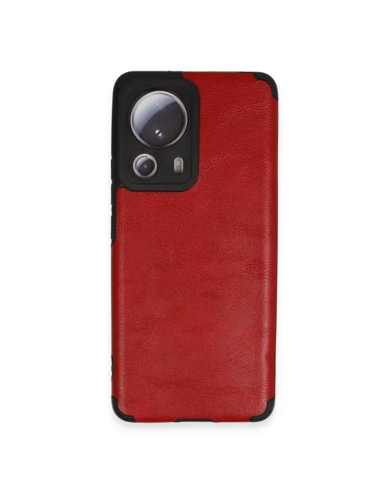 Xiaomi Mi 13 Lite Kılıf Loop Deri Silikon - Kırmızı