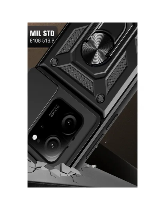 Xiaomi Mi 13t Pro Kılıf Pars Lens Yüzüklü Silikon - Kırmızı