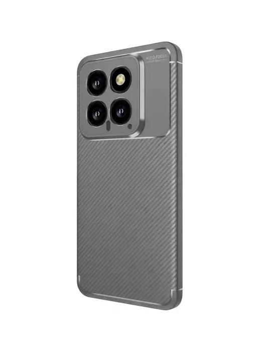 Xiaomi Mi 14t Kılıf Auto Focus Karbon Kapak - Gri