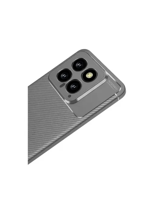 Xiaomi Mi 14t Kılıf Auto Focus Karbon Kapak - Gri