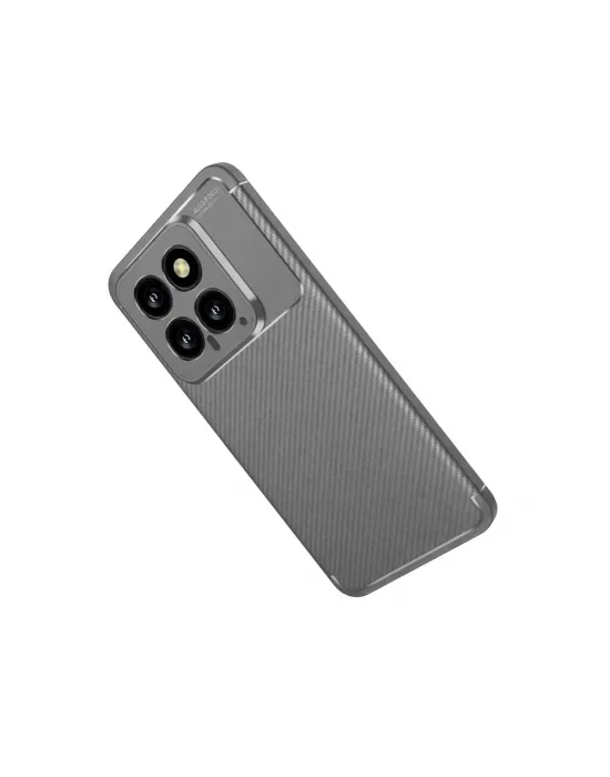 Xiaomi Mi 14t Kılıf Auto Focus Karbon Kapak - Gri