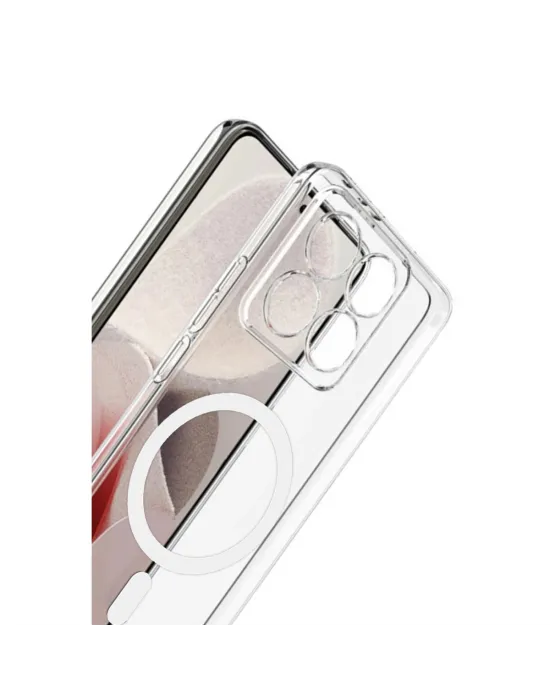 Xiaomi Mi 14t Pro Combo Sert Şeffaf Magsafe Kapak - Şeffaf