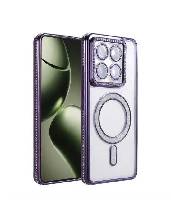 Xiaomi Mi 14t Pro Joke Simli Magneticsafe Kılıf - Derin Mor