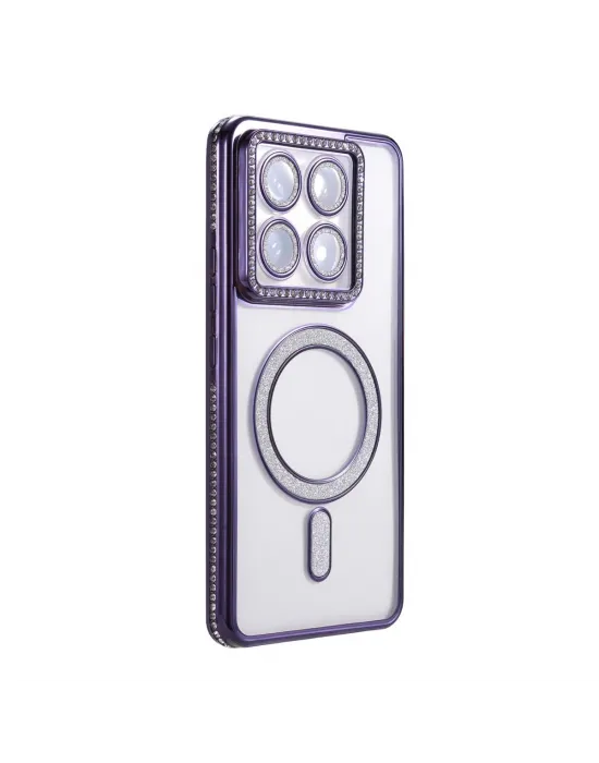 Xiaomi Mi 14t Pro Joke Simli Magneticsafe Kılıf - Derin Mor