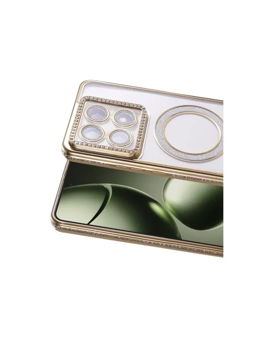 Xiaomi Mi 14t Pro Joke Simli Magneticsafe Kılıf - Gold