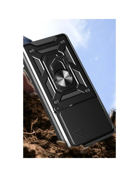 Xiaomi Mi 15 Kılıf Pars Lens Yüzüklü Silikon - Siyah