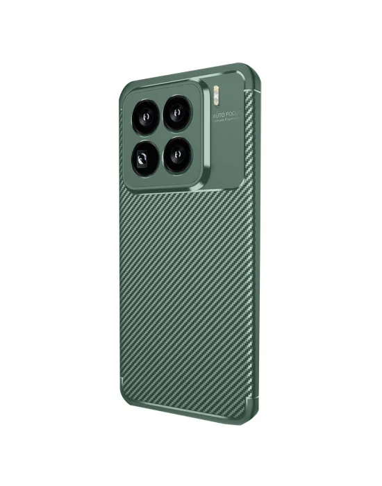 Xiaomi Mi 15 Pro Kılıf Auto Focus Karbon Kapak - Koyu Yeşil