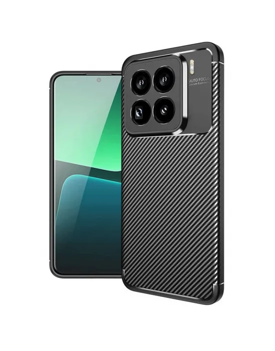 Xiaomi Mi 15 Pro Kılıf Auto Focus Karbon Kapak - Siyah