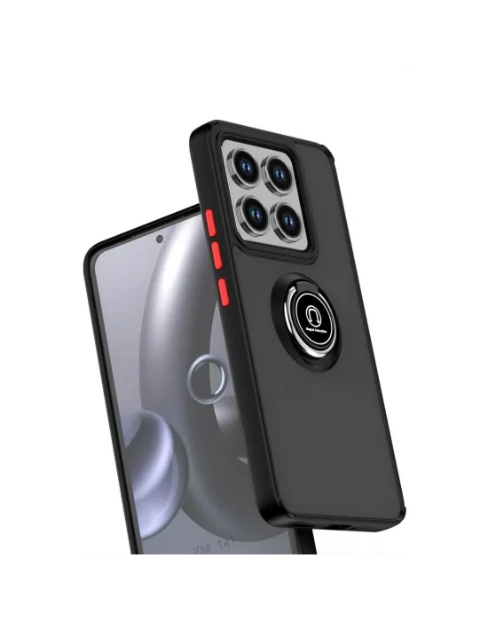 Xiaomi Mi 15 Pro Kılıf Montreal Yüzüklü Silikon Kapak - Siyah