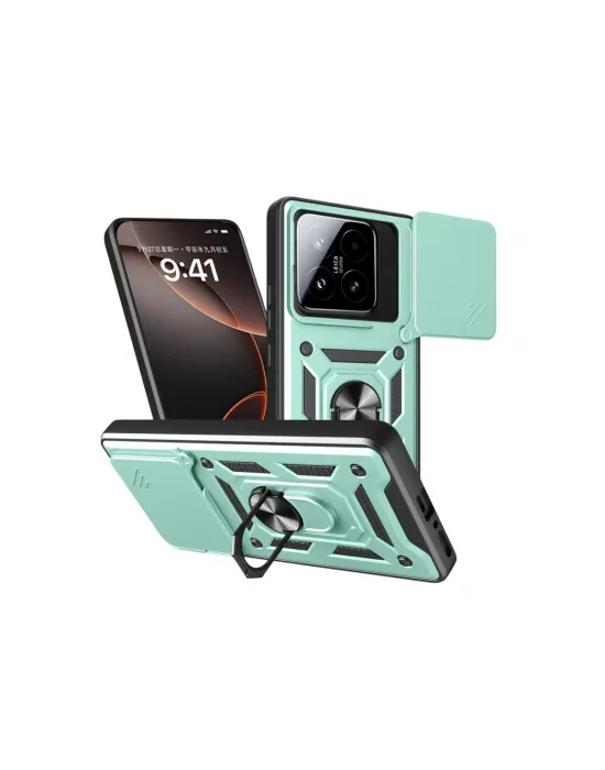 Xiaomi Mi 15t Pars Lens Yüzüklü Silikon - Yeşil