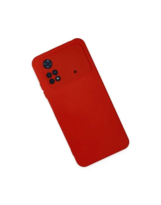 Xiaomi Poco M4 Pro 4g Kılıf Nano İçi Kadife Silikon - Kırmızı