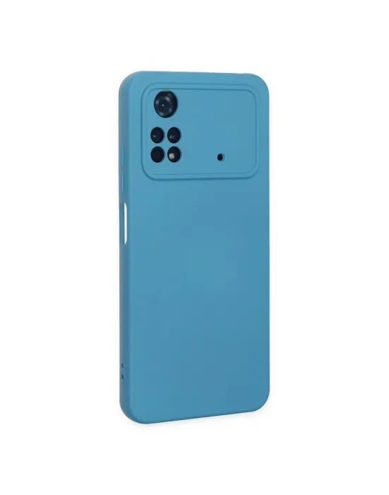Xiaomi Poco M4 Pro 4g Kılıf Nano İçi Kadife Silikon - Mavi