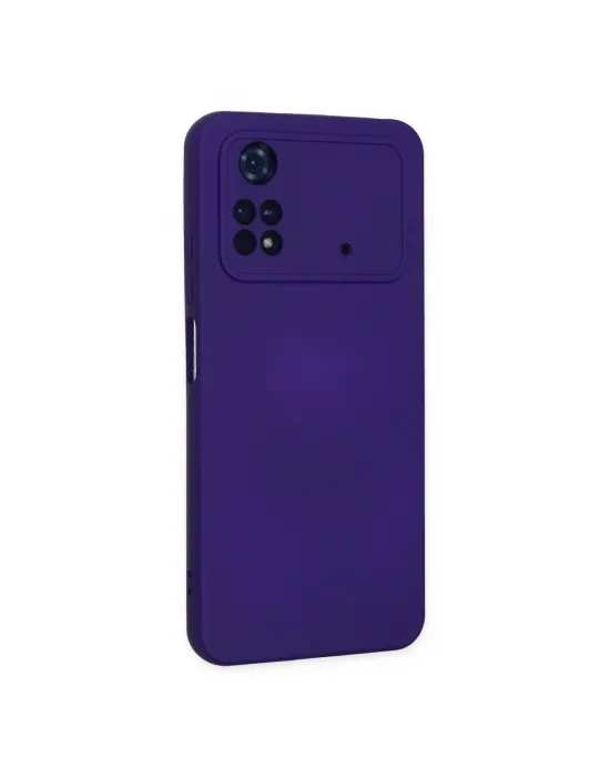 Xiaomi Poco M4 Pro 4g Kılıf Nano İçi Kadife Silikon - Mor
