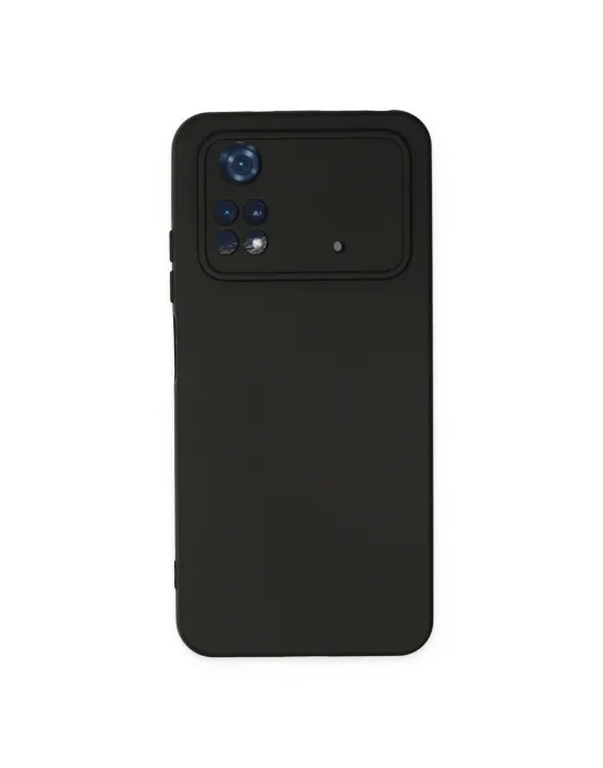 Xiaomi Poco M4 Pro 4g Kılıf Nano İçi Kadife Silikon - Siyah