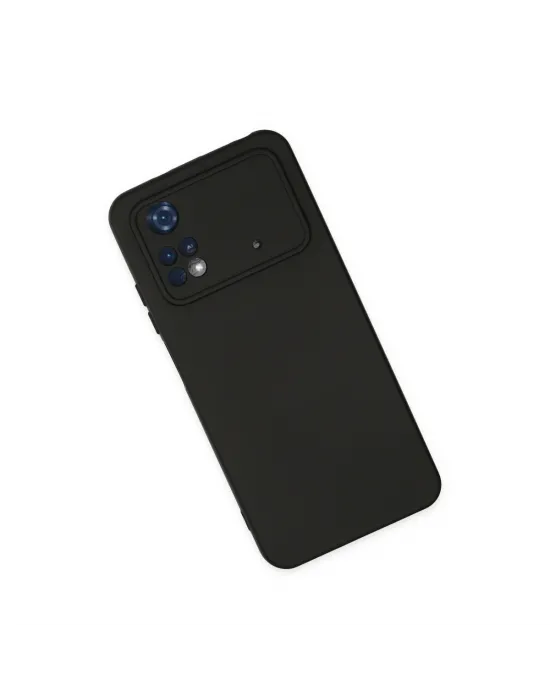 Xiaomi Poco M4 Pro 4g Kılıf Nano İçi Kadife Silikon - Siyah