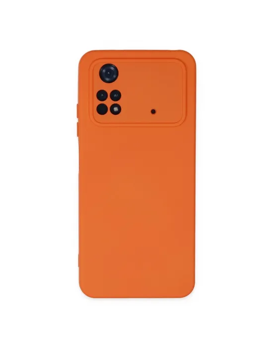 Xiaomi Poco M4 Pro 4g Kılıf Nano İçi Kadife Silikon - Turuncu