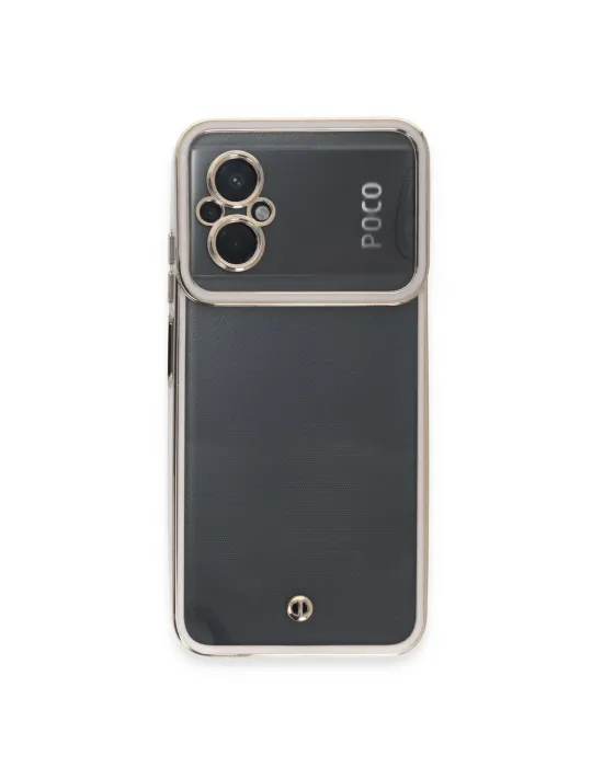 Xiaomi Poco M5 Kılıf Liva Lens Silikon - Beyaz