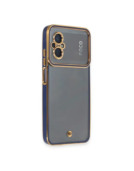 Xiaomi Poco M5 Kılıf Liva Lens Silikon - Mavi