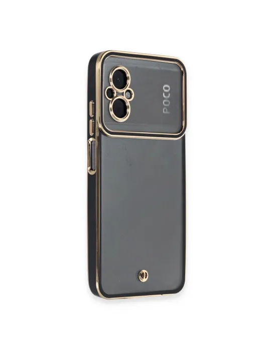 Xiaomi Poco M5 Kılıf Liva Lens Silikon - Siyah