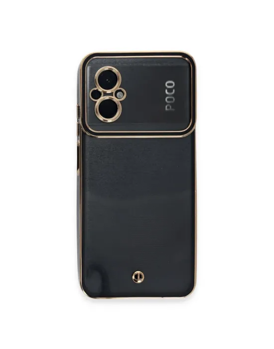 Xiaomi Poco M5 Kılıf Liva Lens Silikon - Siyah